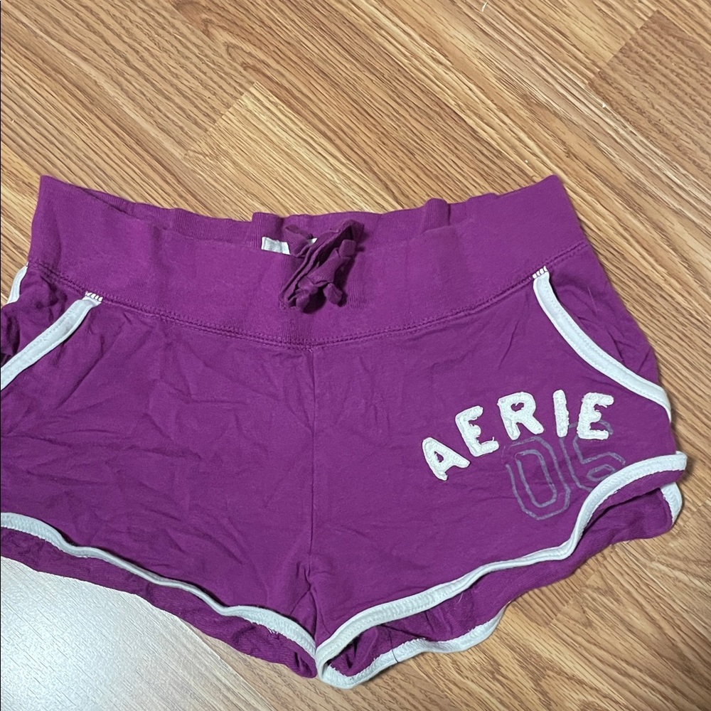 Y2K Aerie Magenta Athletic Lounge Shorts with White Trim